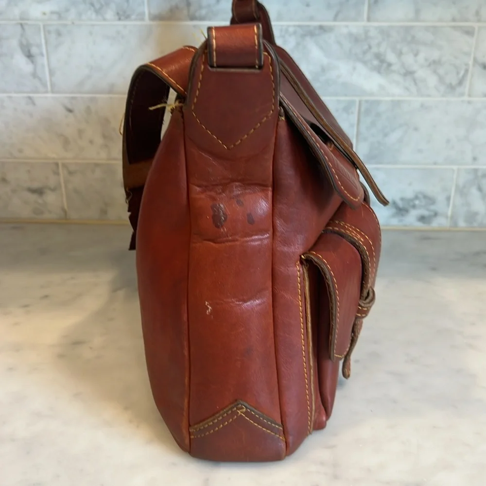 Vintage Frye Shoulder Tote‎ Message Bag As-Is